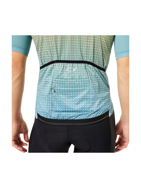 Oakley Men's Short Sleeve Cycling Jersey Light Blue