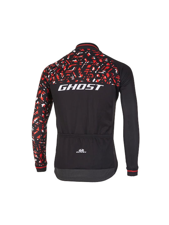 Ghost Tricou De Ciclism Mânecă Lungă Pentru Bărbați Negru Ghost Tricou De Ciclism Mânecă Lungă Pentru Bărbați Negru