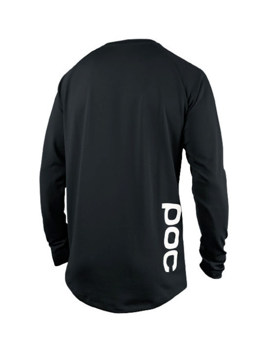 Poc Essential Tricou De Ciclism Munte Mânecă Lungă Negru