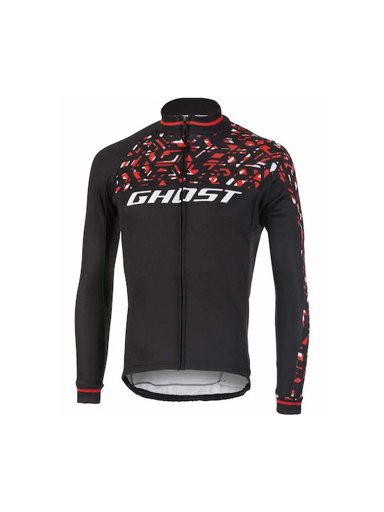 Ghost Tricou De Ciclism Mânecă Lungă Pentru Bărbați Negru
