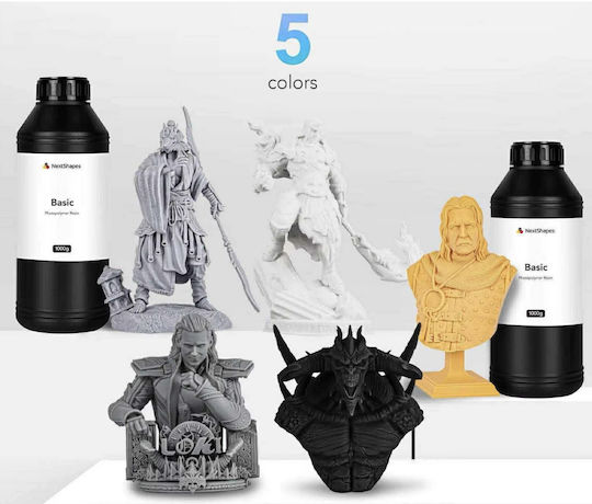 NextShapes Смола за 3D принтер Бяла 0.5кг 500мл RE-110