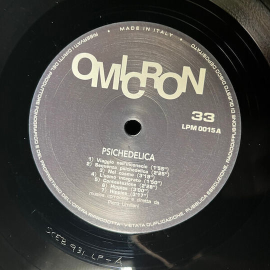Piero Umiliani Psichedelica Vinyl
