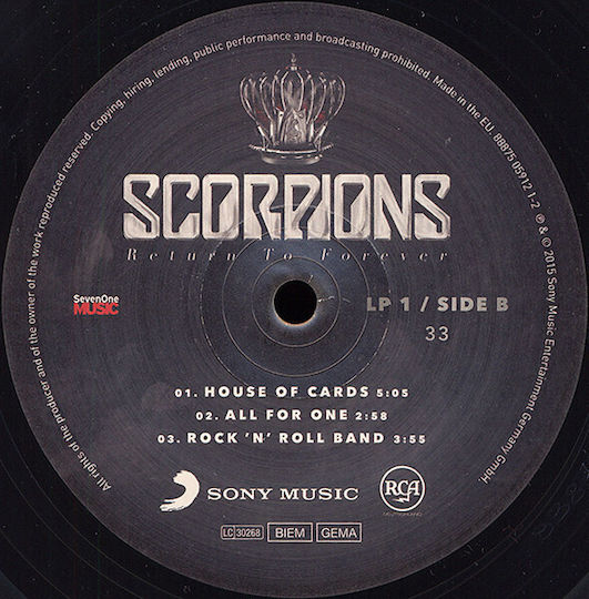 Scorpions Return To Forever Vinyl