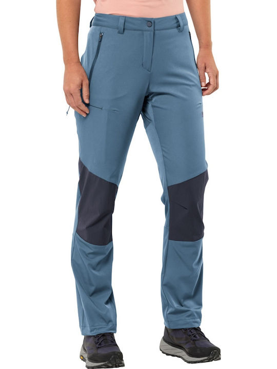 Jack Wolfskin Pantaloni Lungi de Drumeție Pentru Femei Albaștri