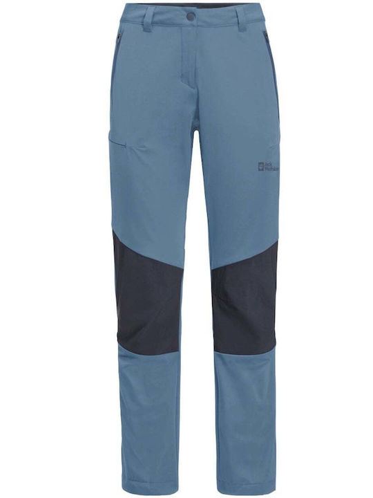 Jack Wolfskin Pantaloni Lungi de Drumeție Pentru Femei Albaștri