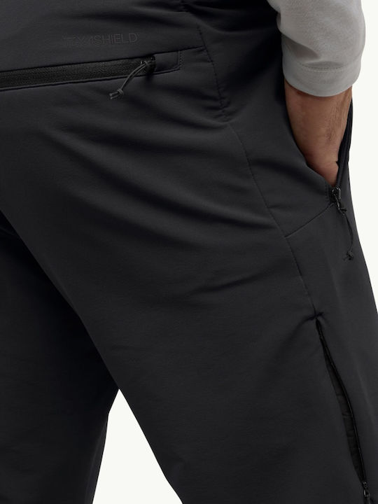 Jack Wolfskin Pantaloni lungi de drumeție pentru bărbați negri