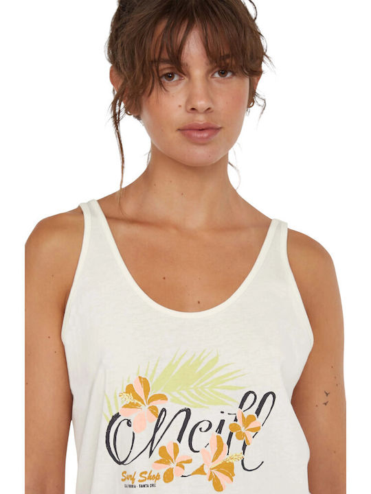 Bluza Damă De Vară Din Bumbac Fără Mâneci Albă