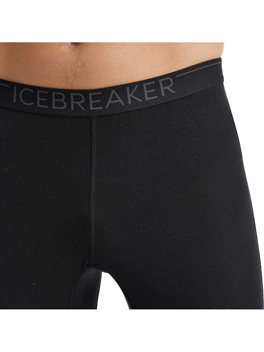 Icebreaker Oasis Pantaloni Termici Pentru Bărbați Negri