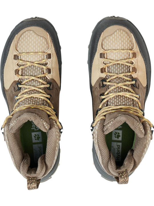 Jack Wolfskin Ghete de drumeție pentru femei Impermeabile Bej
