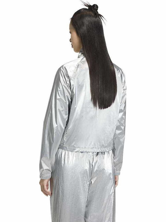 Γυναικείο Μπουφάν για Χειμώνα Silver Metallic