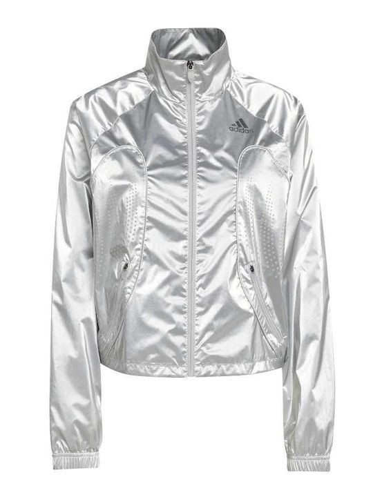 Γυναικείο Μπουφάν για Χειμώνα Silver Metallic