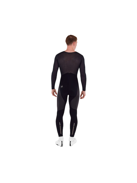 Santini Pantaloni De Ciclism Impermeabili Pentru Bărbați Negri