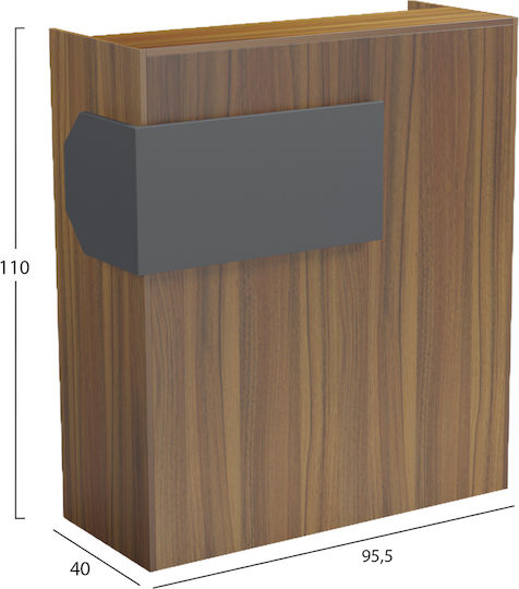 HomeMarkt Professional Reception Desk W95.5xD40xH110cm