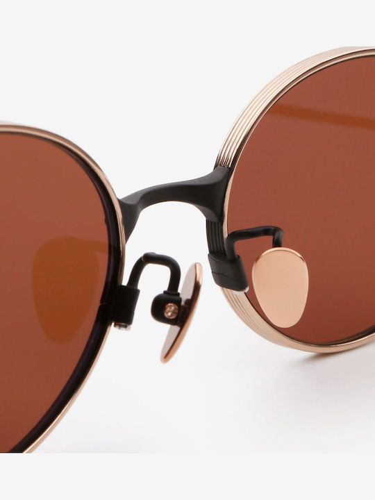 Projekt Produkt Unisex Sunglasses with Metallic Frame Black / Brown