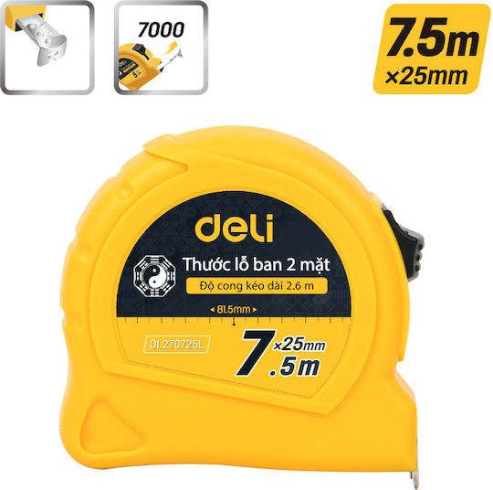 Deli Tape Measure 25mm x 7.5m