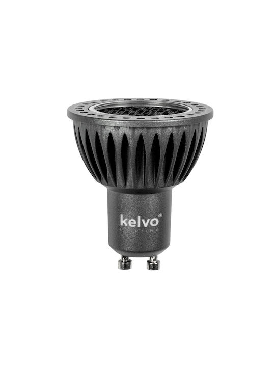 kelvo Metallischer Deckenstrahler mit Eingebauter LED und Warmweißem Licht Weiß 5x5cm