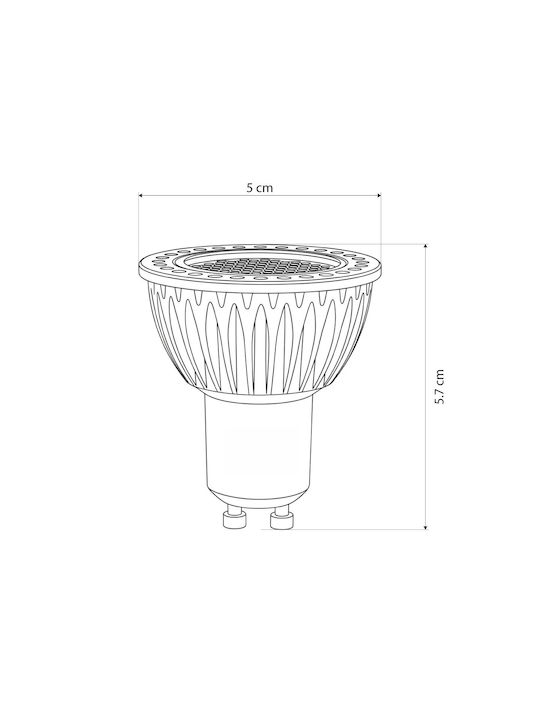 kelvo Metallic Recessed Spot with Built-in LED and Warm White Light White 5x5cm
