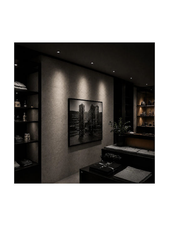 kelvo Metallic Recessed Spot with Built-in LED and Natural White Light White 5x5cm