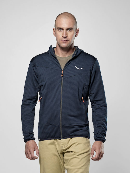 Polarlite Cardigan Bărbați Fleece Cu Glugă Albastru Marin