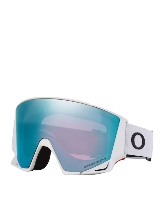 Oakley M Snow Mască Ski & Snowboard pentru Adulți Albă cu Lentilă Roz