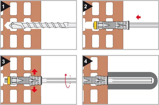 Mde Hex Screw Anchors Hidden Shelf Support 14x145 1 Piece