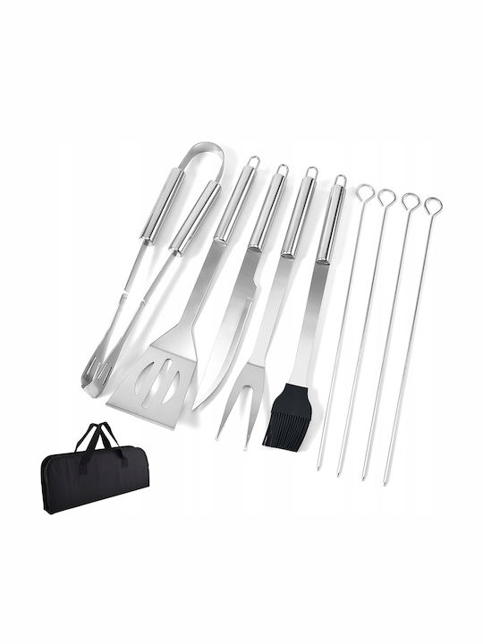 Barbecue Accessories Set Stainless Steel 9 Pieces