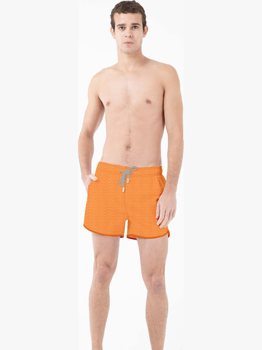 Men's Swimwear Shorts Orange With Patterns