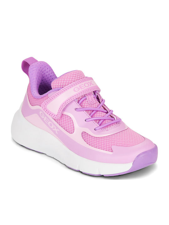 Kids Anatomic Sneakers with Hoop & Loop Closure Pink