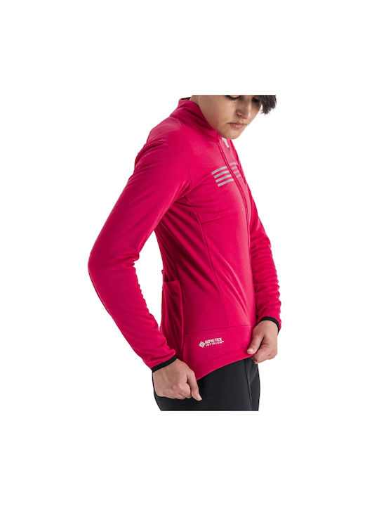 Sportful Jachetă Pentru Femei Impermeabil Jachetă Cortavânt Pentru Ciclism Mânecă Lungă Roz