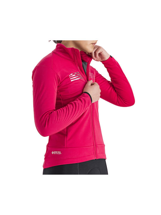 Sportful Jachetă Pentru Femei Impermeabil Jachetă Cortavânt Pentru Ciclism Mânecă Lungă Roz