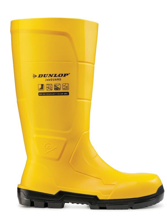 Dunlop Cizme de protecție de lucru până la gleznă galbene