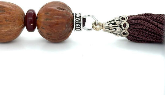 Kompologadiko Scented Worry Beads with 21 Beads with Tassel Brown