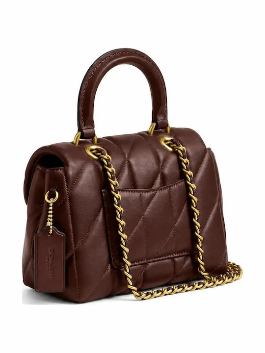 Tabby Leder Damen Schultertasche Braun