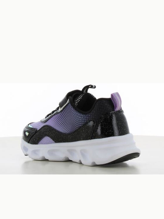 Hello Kitty Kuromi Kinder Sneaker mit Bügel- und Schleifenverschluss & Lichtern Schwarz