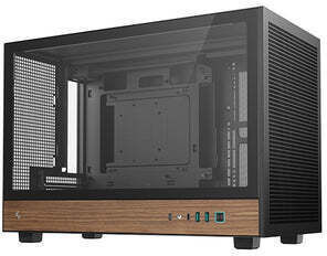 Deepcool CH260 Дървено Геймърско Micro Tower Компютърно Кутия със Страничен Прозорец Черно