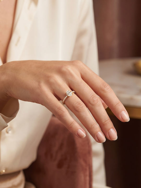Kiriakos Gofas Single Stone Ring In 18K Gold With Diamond