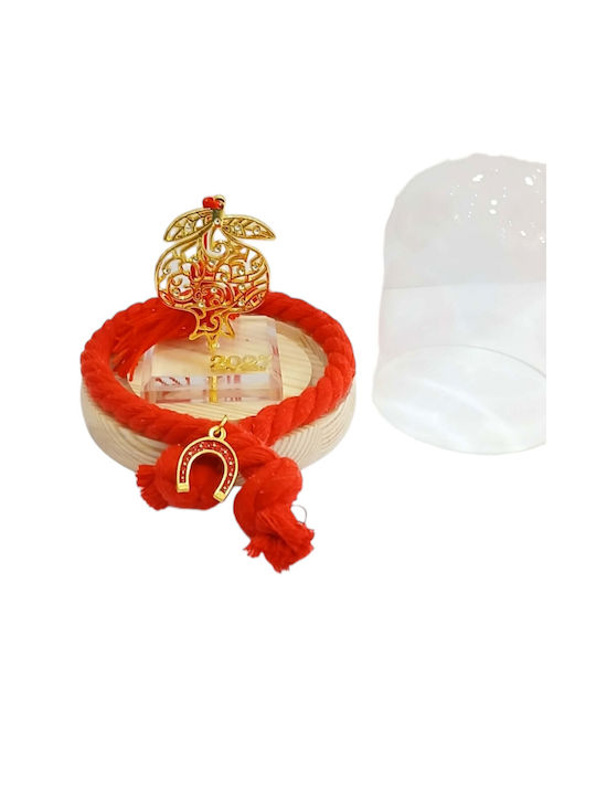 Kalliopi Silver Handmade Tabletop New Year's Lucky Charm Pomegranate Gold Made of Glass 2027