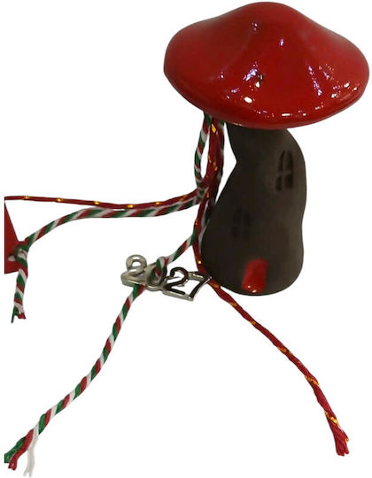 Kalliopi Silver Handmade Tabletop New Year's Lucky Charm with Wishes Black Ceramic 2027 4x10cm
