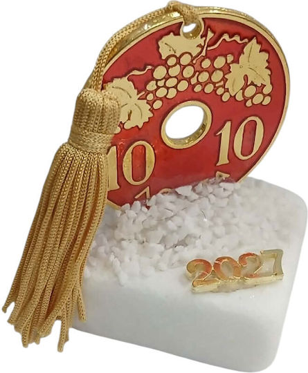 Kalliopi Silver Επιτραπέζιο Γούρι Κόκκινο από Πέτρα 2027 7cm