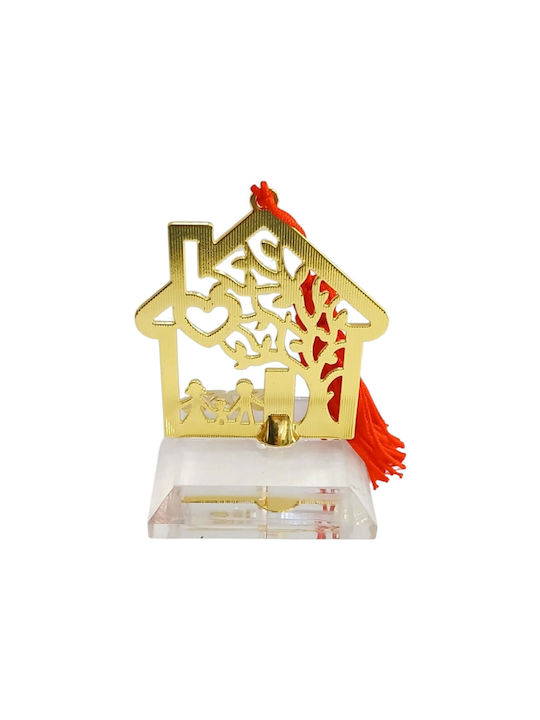 Kalliopi Silver Tabletop New Year's Lucky Charm Home Gold Made of Plexiglass 2027 5x6cm