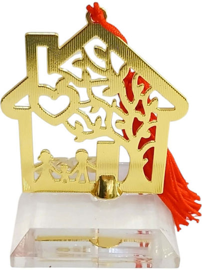 Kalliopi Silver Tabletop New Year's Lucky Charm Home Gold Made of Plexiglass 2027 5x6cm