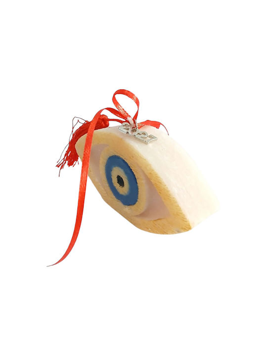 Kalliopi Silver Tabletop New Year's Lucky Charm Eye Made of Wax Polish 2027 10x15cm