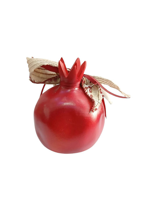 Kalliopi Silver Tabletop New Year's Lucky Charm Red Ceramic Pomegranate 2027 10x10cm