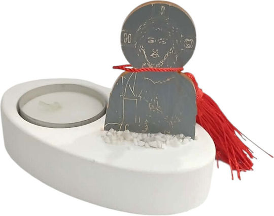 Kalliopi Silver Handmade Tabletop New Year's Lucky Charm with Wishes Made of Stone 2027