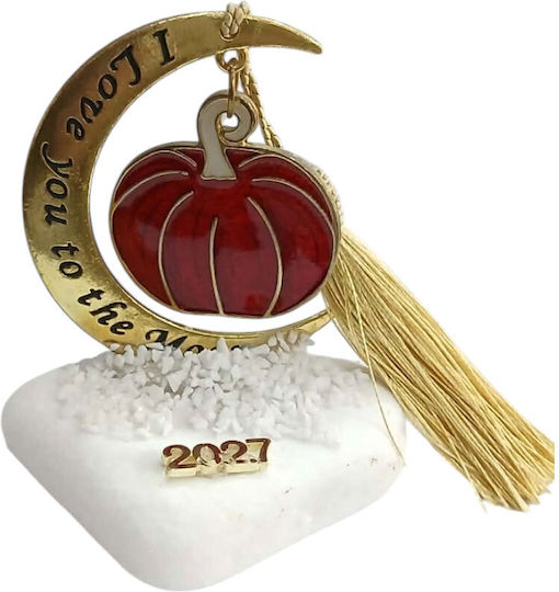 Kalliopi Silver Handmade Tabletop New Year's Lucky Charm Pumpkin Red Stone 2027 Kalliopi Silver Handmade Tabletop New Year's Lucky Charm Pumpkin Red Stone 2027