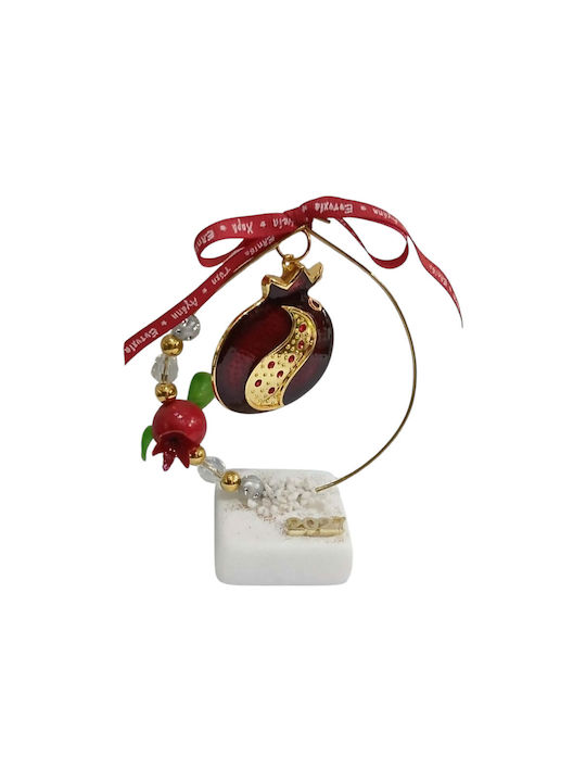 Kalliopi Silver Kalliopi Silver Tischplatte Glücksbringer Granatapfel Rot aus Stein 2027 5x13cm