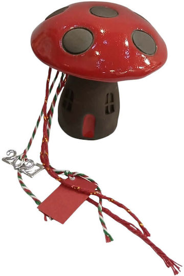 Kalliopi Silver Handmade Tabletop New Year's Lucky Charm with Wishes Black Ceramic 2027 4x7cm