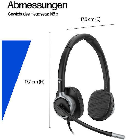 HP Poly Mission 625 On Ear Căști Multimedia cu Microfon și Conectivitate USB-A