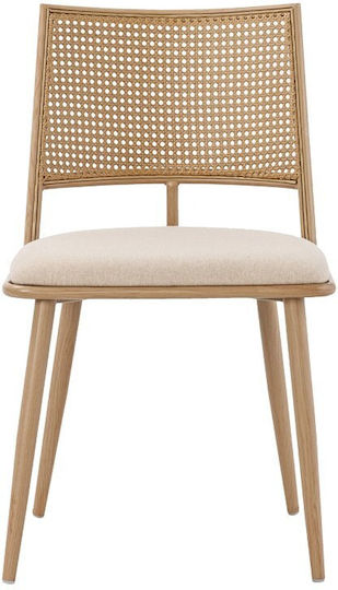 Giulia Scaune de Dining Metalice Bej 4 Buc 49x52x80cm