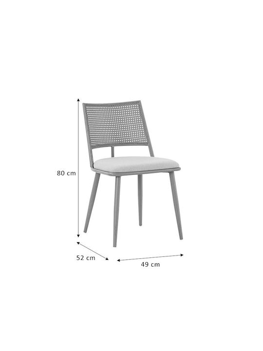 Giulia Ess- und Küchenstühle Metallisch Beige 4 Stück 49x52x80cm
